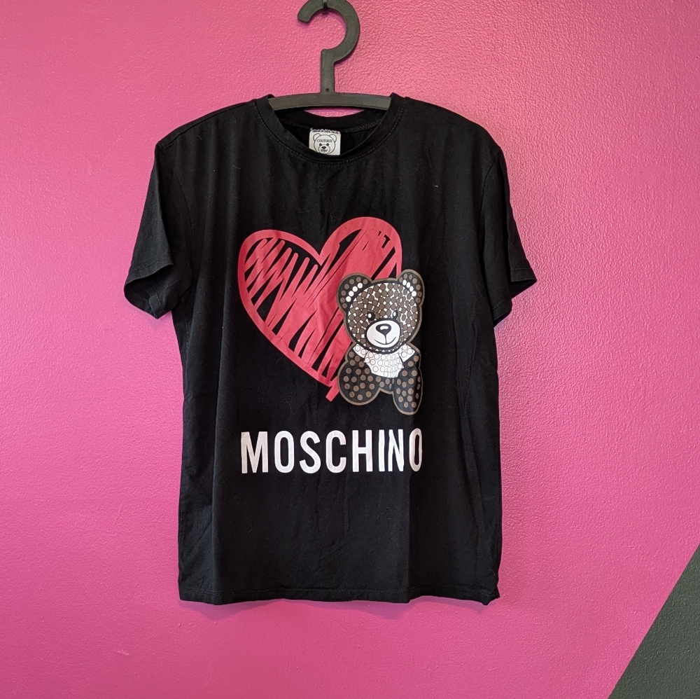 Moschino Couture Shirt with Bear and Heart